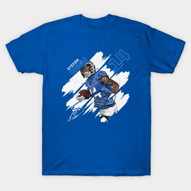 Stefon Diggs Buffalo Stripes T-Shirt by MASTER_SHAOLIN